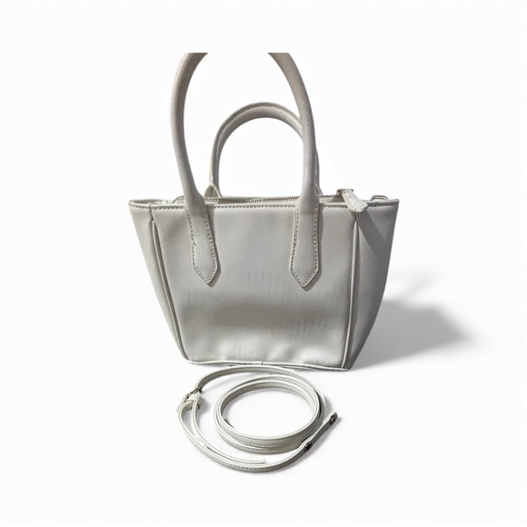 Guess White Satchel with Gold Accents - Picture 2 of 7